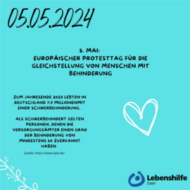 Protesttag zur Gleichstellung von Menschen mit Behinderung