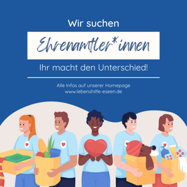 Wir suchen Ehrenamtlicher*innen.