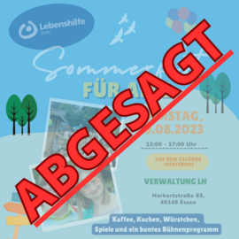 ABSAGE: Sommerfest 2023